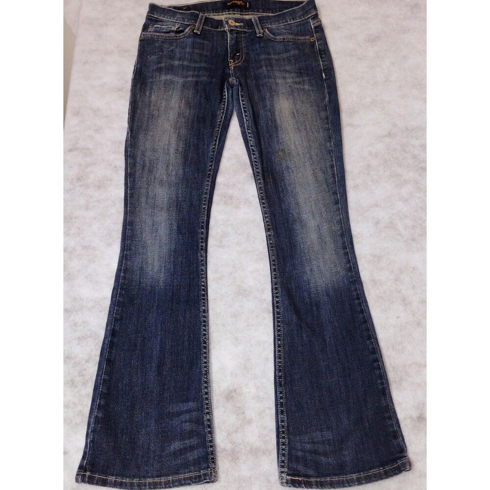 VTG Levi’s 524 Too Superlow Bootcut Jeans Flap Pocket Faded Blue Y2K Retro Sz 5s